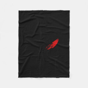 Funny Angry Murderous Black Cat What With Knife Fleece Blanket