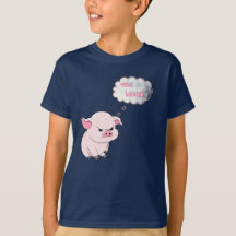 ​Funny Angry Pig Now Whaaat Kids T-Shirt