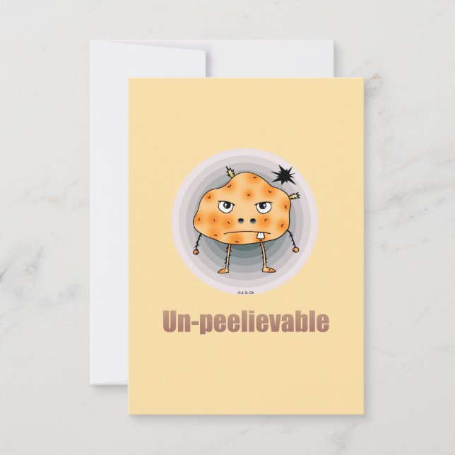 Funny Angry Potato – Un-peelievable Art Thank You Card (Front)