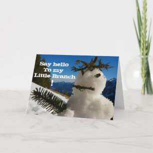 Funny angry snowman card