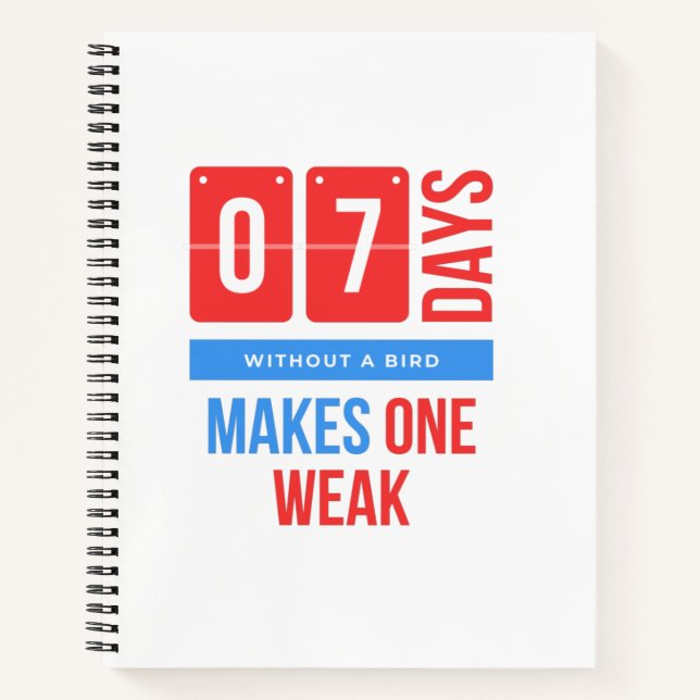 funny animal bird pet lover notebook (Front)