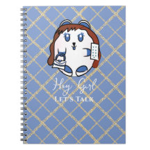 Funny Animal Cartoon Blue White Gold for Kids 