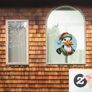 Funny Animal Christmas Favourites - Duck 2 Window Cling