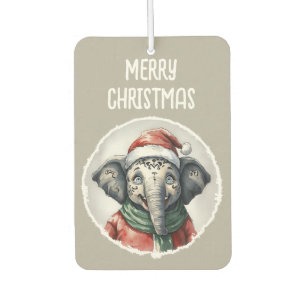 Funny Animal Christmas Favourites - Elephant 2 Air Freshener