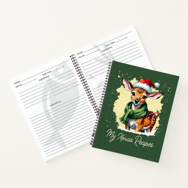 Funny Animal Christmas Favourites - Fawn 1 Notebook (Inside)