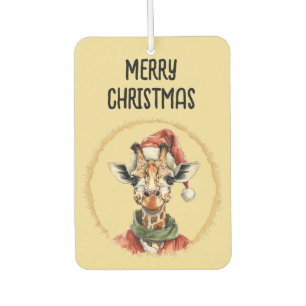 Funny Animal Christmas Favourites - Giraffe 1 Air Freshener