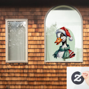 Funny Animal Christmas Favourites - Goose 3 Window Cling