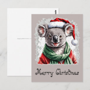 Funny Animal Christmas Favourites - Koala 1 Postcard