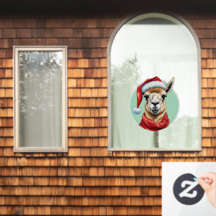 Funny Animal Christmas Favourites - Llama 1 Window Cling