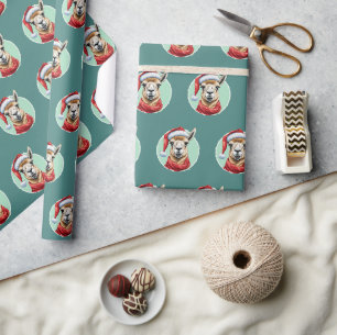 Funny Animal Christmas Favourites - Llama 1 Wrapping Paper