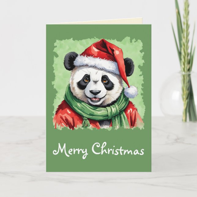 Funny Animal Christmas Favourites - Panda 1 Card (Front)
