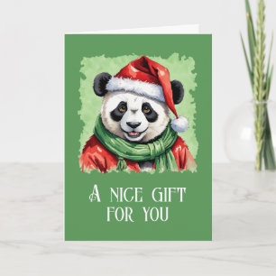 Funny Animal Christmas Favourites - Panda 1 Card