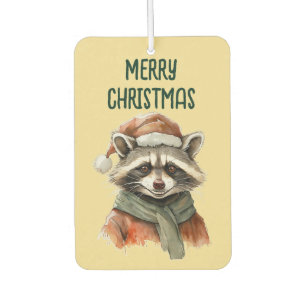 Funny Animal Christmas Favourites - Raccoon 1 Air Freshener