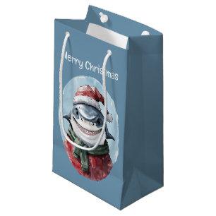 Funny Animal Christmas Favourites - Shark 1 Small Gift Bag