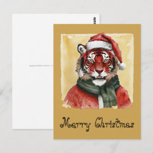 Funny Animal Christmas Favourites - Tiger 1 Postcard