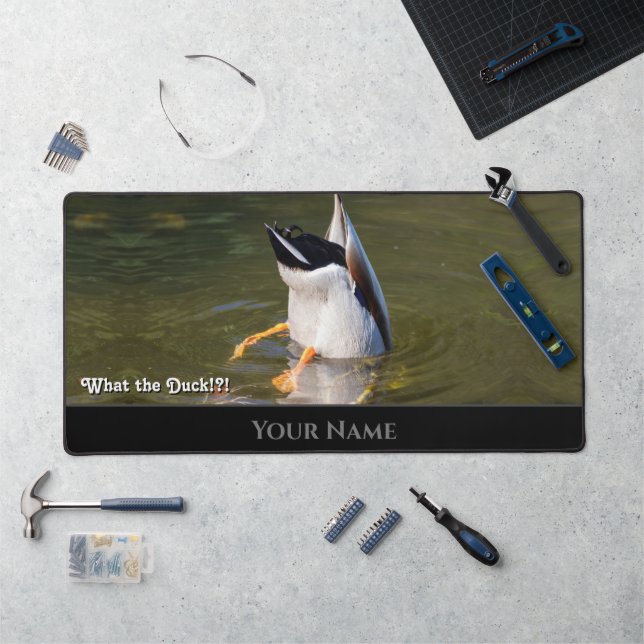 Funny animal funny duck diving duck swimming desk mat (Workstation)