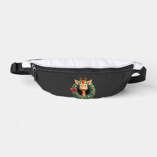Funny Animal Giraffe Meme Face Festive Xmas T-Shir Fanny Pack