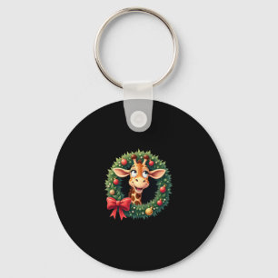 Funny Animal Giraffe Meme Face Festive Xmas T-Shir Keychain