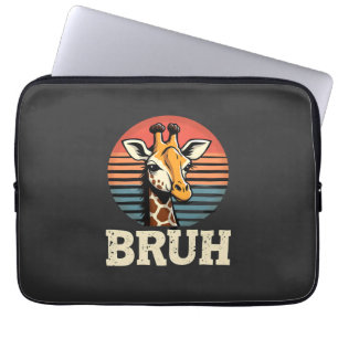 Funny Animal Giraffe Meme Face Festive Xmas T-Shir Laptop Sleeve