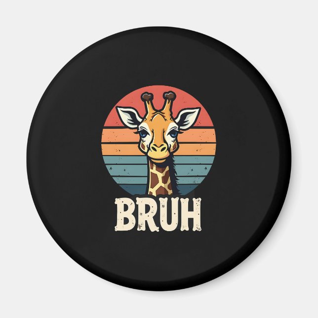 Funny Animal Giraffe Meme Face Festive Xmas T-Shir Magnet (Front)