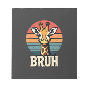 Funny Animal Giraffe Meme Face Festive Xmas T-Shir Notepad