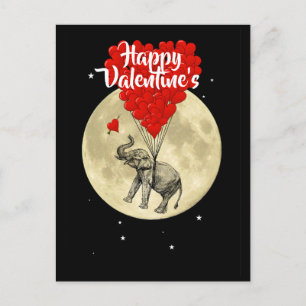 Funny animal kids Valentine's day Announcement Postcard