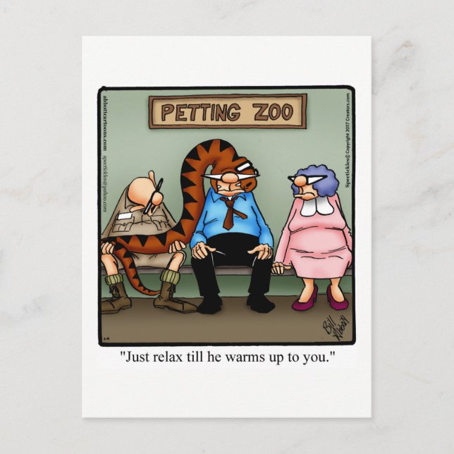 Funny Animal Lover Zoo Postcard (Front)