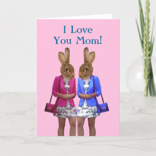Funny animal  mothers day card