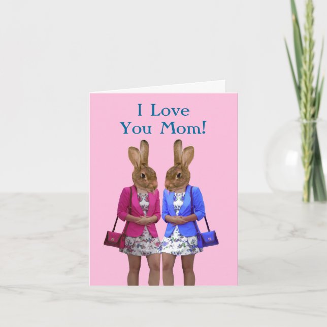 Funny animal  mothers day card (Front)