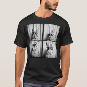 Funny Animal Photobooth Rabbit With Glasses T-Shirt