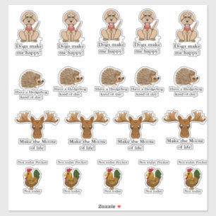 Funny animal stickers