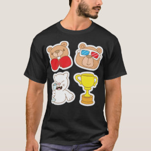Funny animal stickers T-Shirt