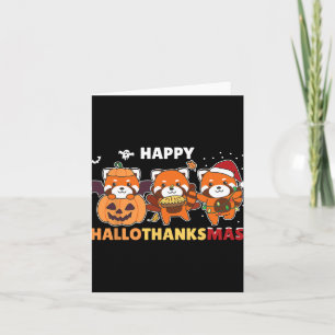 Funny Animals For The Holidays Red Panda Christmas Card