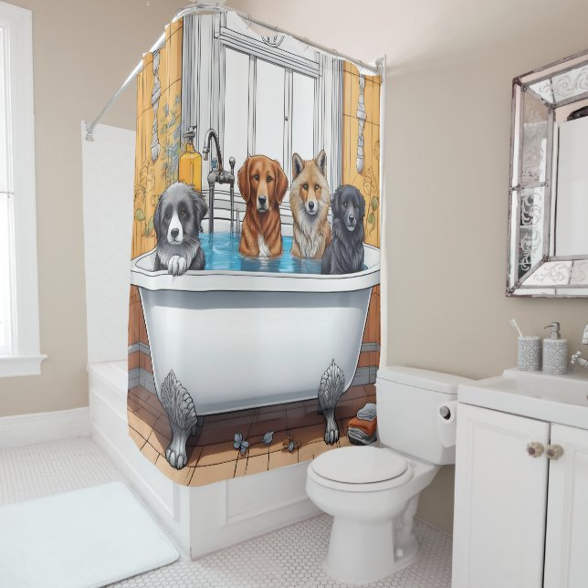 Funny animals in bath (In Situ)