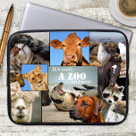 Funny Animals Zoo Laptop Sleeve<br><div class="desc">Laptop sleeve featuring a collage of funny and cute animals.</div>