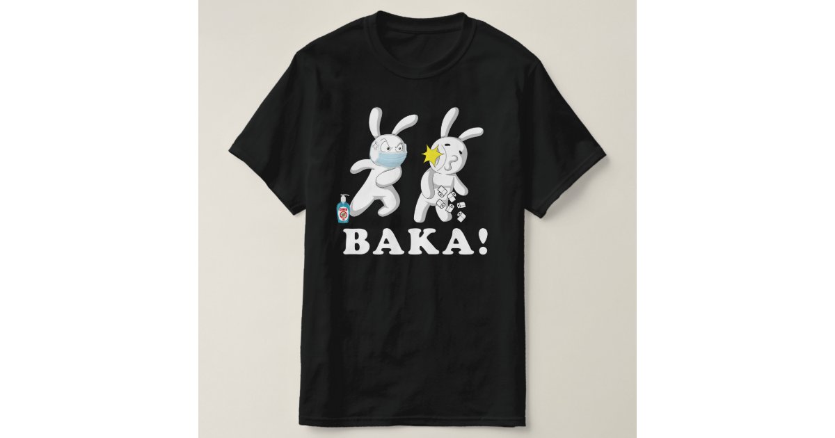 Funny Anime Baka Rabbit Slap Japanese T-Shirt | Zazzle.ca
