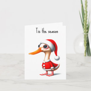 Funny Animé Canard carte de Noël