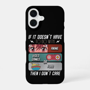Funny Anime Fans Food And Video Games Lover Gifts iPhone 16 Case