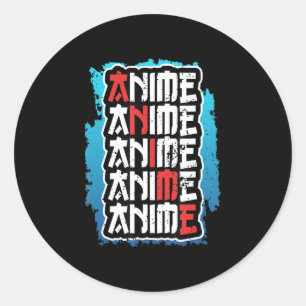 funny anime lover quote cosplay otaku weeb kawaii classic round sticker
