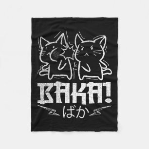 Funny Anime Manga Otaku Baka Rabbit Slap Meme  Fleece Blanket