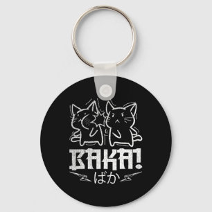 Funny Anime Manga Otaku Baka Rabbit Slap Meme Keychain