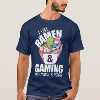 Funny Anime Ramen Gaming Gamer Japanese Noodle Ram T-Shirt