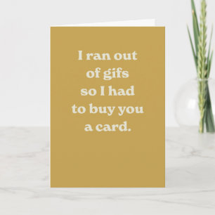 Funny anniversaire moderne jaune stupide carte sar