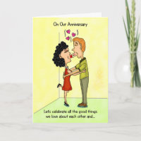 Funny Anniversary Card: Celebrate Love Him or Her 
