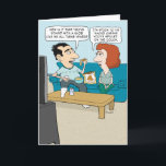 Funny Anniversary Card: Sticking Around Card<br><div class="desc">This funny anniversary card features a rather sloppy guy who is grateful that his wife has stuck around. He's also grateful for nacho cheese. From the creator of popular webcomic Captain Scratchy! ©2015 Chuck Ingwersen</div>