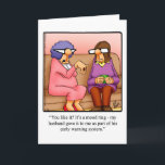 Funny Anniversary Humour Greeting Card<br><div class="desc">Enjoy spreading the laughter with this hilarious happy anniversary greeting card by syndicated cartoonist Bill Abbott; send some laughs along with your best wishes and love. Bill Abbott's cartoon "Spectickles" the internationally syndicated comic has also appeared in Hallmark U.K.,  Reader's Digest and other fine magazines!</div>
