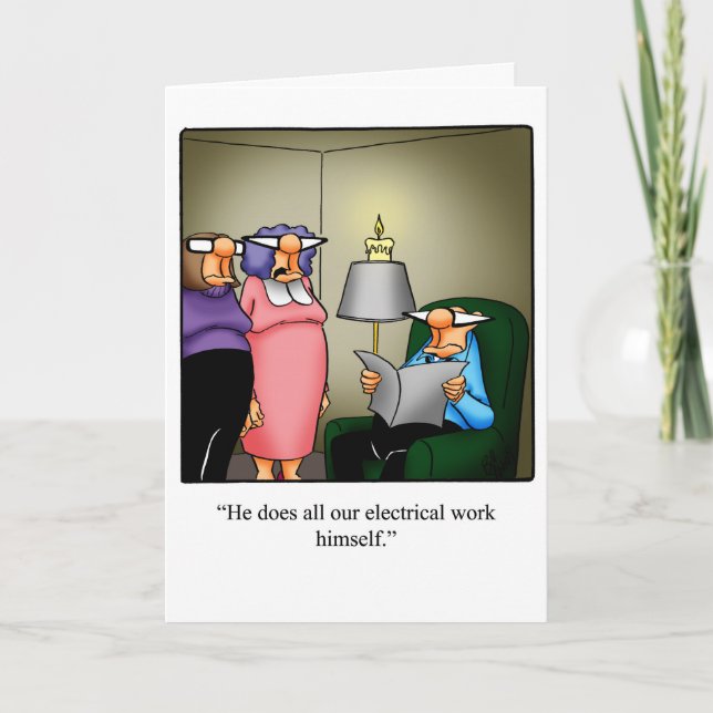 Funny Anniversary Humour Greeting Card For Him (Front)