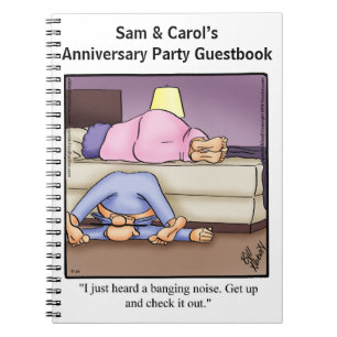 Funny Anniversary Party Guestbook Notebook