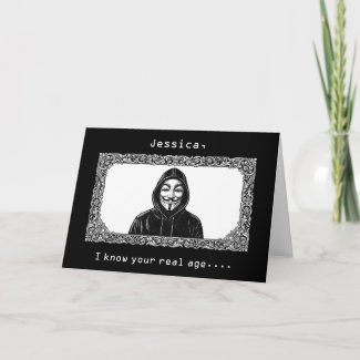 Funny Anonymous Cyber Hacker Custom Birthday
