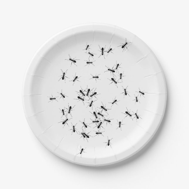 Funny ant. Ants all Over the place Paper Plate (Front)